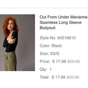 Out From Under Marianne Seamless Long Sleeve Bodysuit
